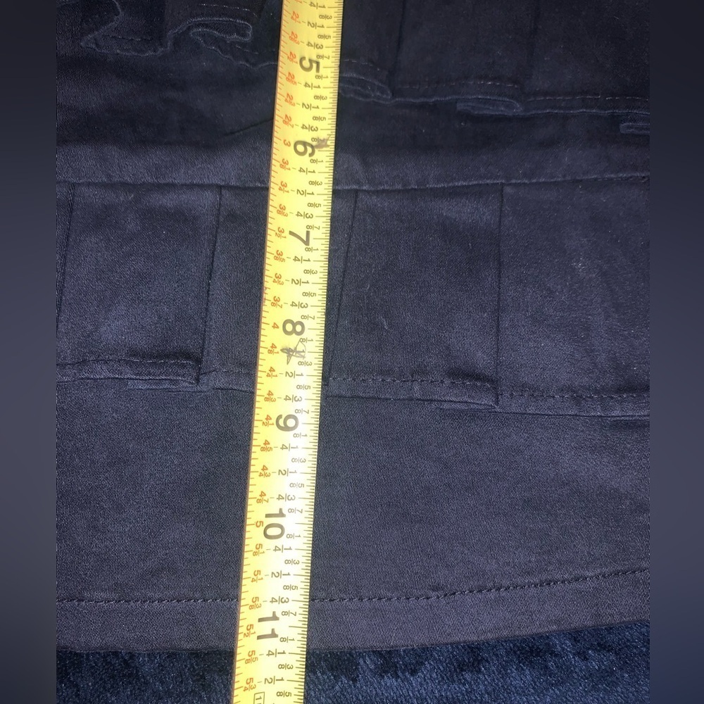 Bershka Box Pleated Cargo Navy Blue With Gold Buttons Micro Mini Skirt 8 Us — image 7 of 8